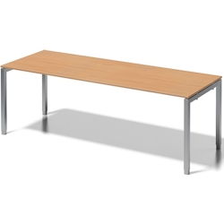 Bisley Schreibtisch Cito BxTxH 220x80x65-85cm buche Gestell silber Image