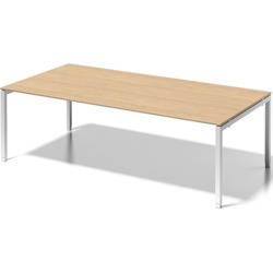 Bisley Chefarbeitsplatz/Konferenztisch Cito BxTxH 240x120x65-85cm ahorn/verkehrsweiß Image