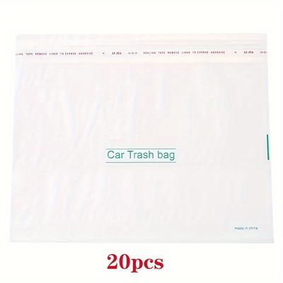 TEMU Disposable Car Trash Bags (20/40/60pcs) - Multipurpose Plastic Garbage Bags For Vehicle, Dual Language Display, Kitchen & Home Use, Convenient Cleaning Supplies Image