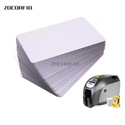 10pcs White printable blank pvc card for membership card club card ID card printed by Ribbon printer CR80