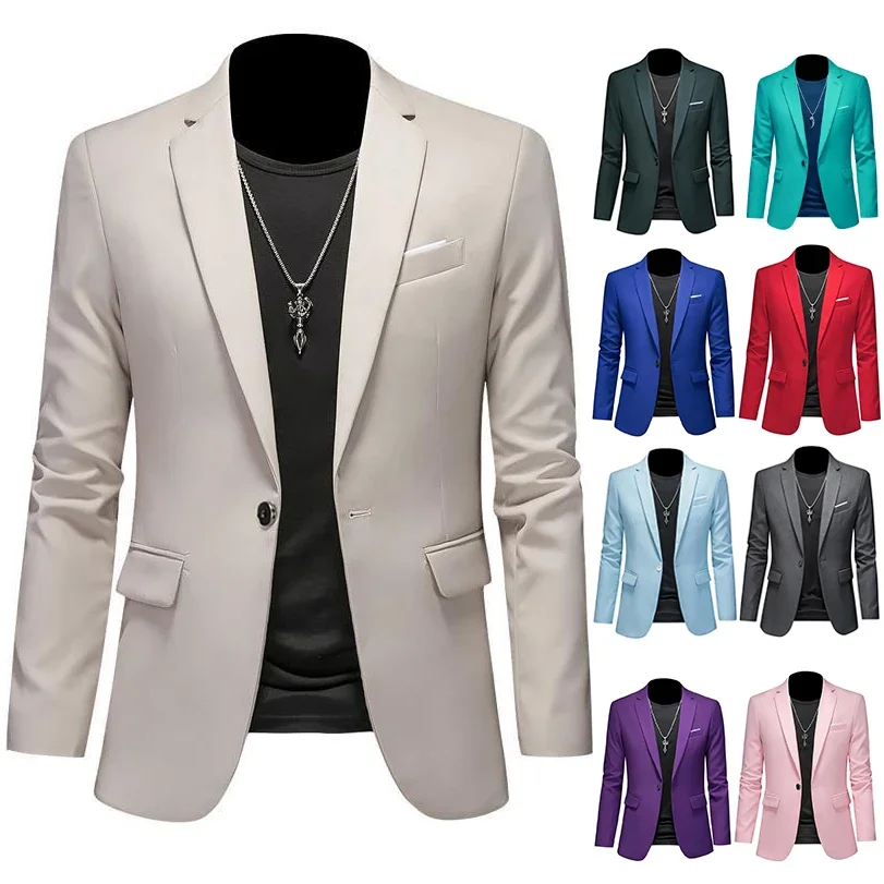 Boutique di moda tinta unita marchio di fascia alta casual da uomo d'affari blazer sposo abito da sposa blazer per uomo vestito top giacca cappotto