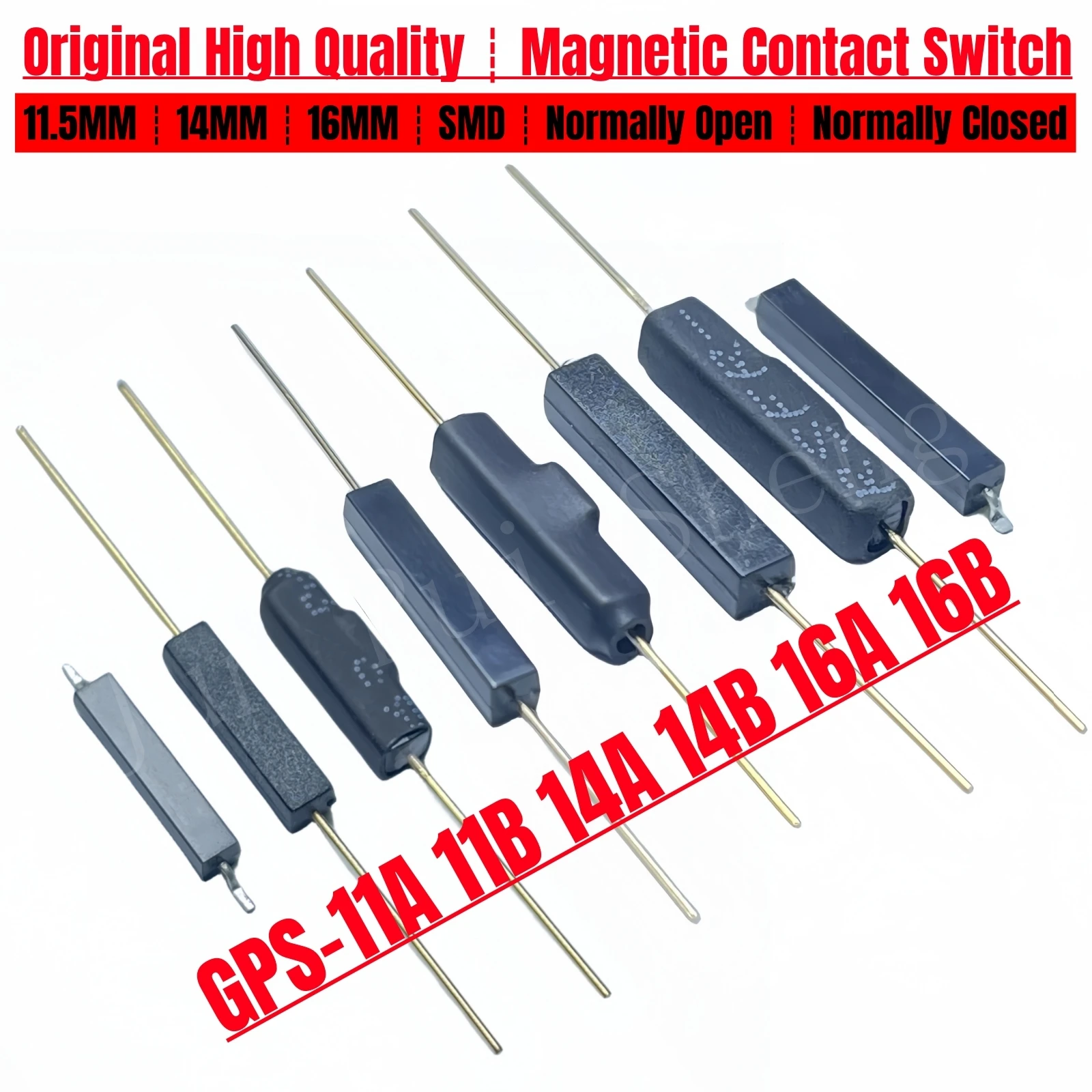 5PCS Interruttore Reed Originale GPS-11A GPS-14A GPS-16A SMD Normalmente Aperto/Chiuso NO NC GPS-11B GPS-14B GPS-16B Sensore di Controllo Magnetico