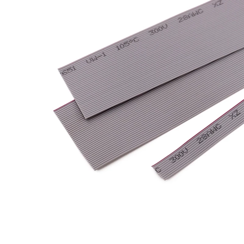 1 metro 1mm 1.0mm passo 10/12/14/16/18/20/24/26/30/34/40/44/50 Pin cavo a nastro piatto grigio 28AWG per connettore IDC FC 2.0mm