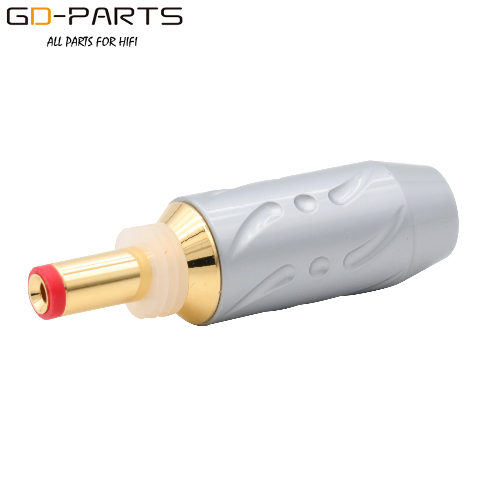 Viborg High End DC21G DC-2,1G Power Connector Jack DC 5,5 2,1mm DC Power Kabel Stecker Für hifi Audio Anwendungen DIY Dia. 8mm Image