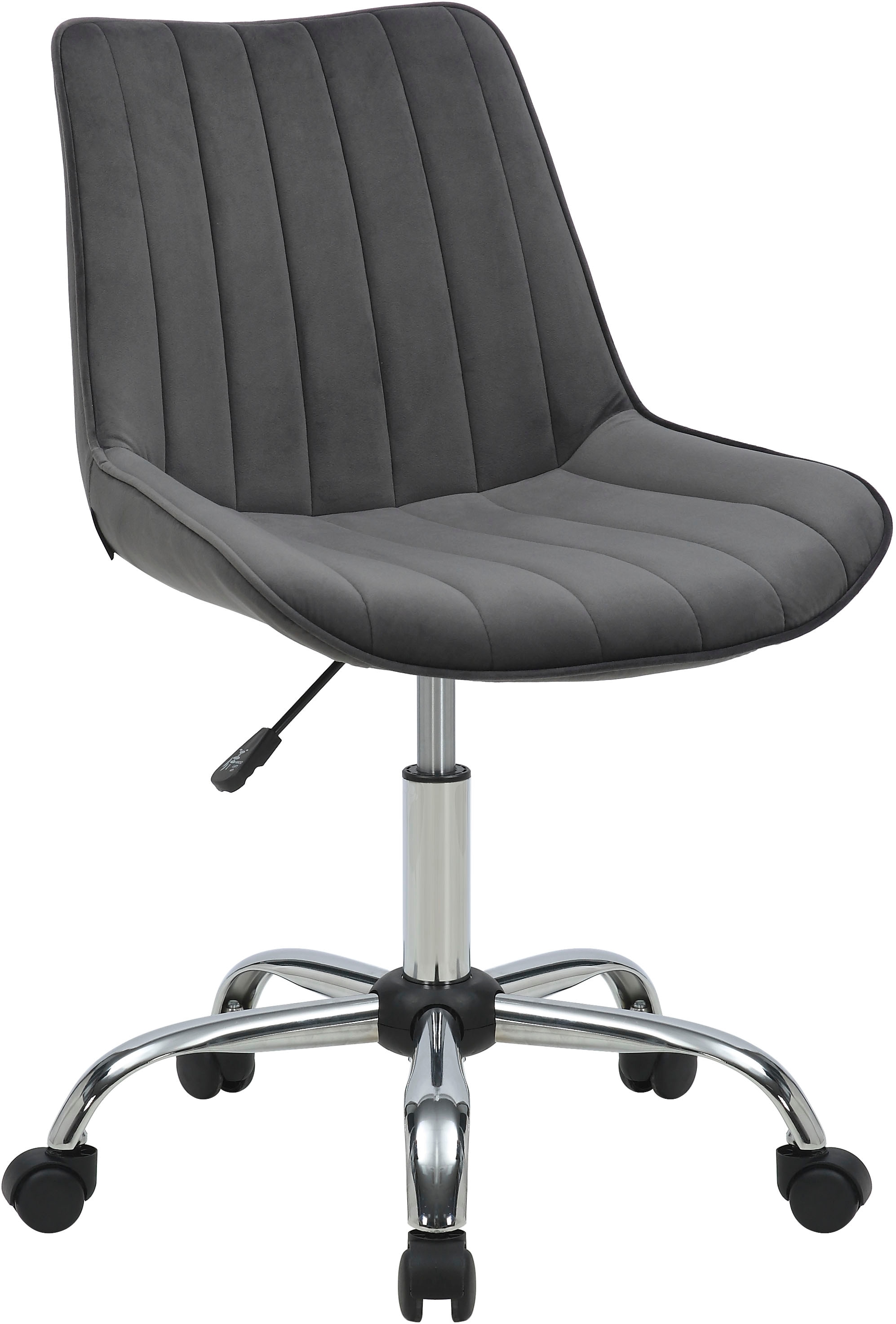 Bürostuhl OTTO HOME "RIMBEY", grau (anthrazit), B:60cm H:91cm T:60cm, plywood, foam, fabric, metal base, Stühle, Bürostuhl, Schreibtischstuhl