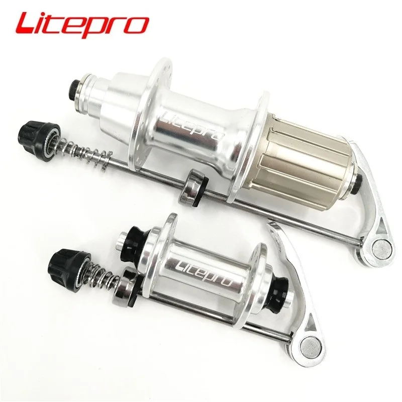 Litepro Cump Bike Hubs 2 Lager 20/28 Loch 74/130mm V Bremse Hub 20 Zoll 406 451 BMX folding Bike Road Fahrrad Zubehör Image