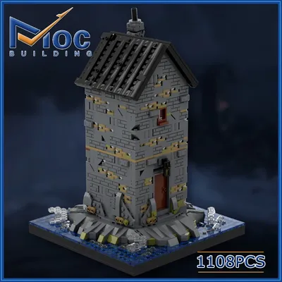 MOC Klassische Film Szene Hut Auf Den Felsen Bausteine Schloss Modell DIY Montage Ziegel Spielzeug Sammlung Display Weihnachten Geschenke Image