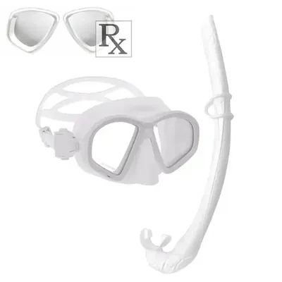 Customize Small Size Optical Scuba Diving Mask - White Prescription Diving Goggles With Silicone
