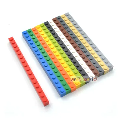 50pcs Thick 1x16 Dots DIY Building Blocks Figures Bricks Educational Creative Size Compatible With