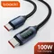 Toocki Type C to Type C Cable 100W PD Fast Charging Charger USB C to USB C Display Cable For Xiaomi