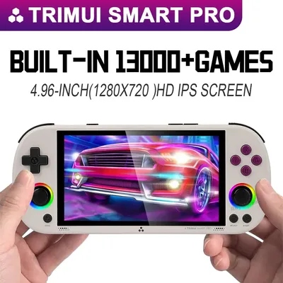 128G 256G Trimui Smart Pro Handheld Game Console 4.96''IPS Screen Linux System Joystick RGB Lighting