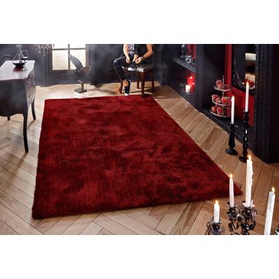 Teppich BRUNO BANANI "Dana Teppich, besonders weich und kuschelig, Kundenliebling" Gr. 5, rot, B:200cm H:30mm L:200cm, Kunstfaser, Teppiche, uni, Mikrofaser Teppiche, Wohnzimmer, Schlafzimmer, Esszimmer Image