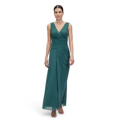 Abendkleid VERA MONT "Vera Mont Abendkleid mit V-Ausschnitt", Damen, Gr. 42, Normalgrößen, grün (schwarz emerald), Netz, Obermaterial: 92% Polyamid, 8% Elasthan. Futter: 100% Polyester., elegant, figurbetont lang, V-Ausschnitt, ohne Ärmel, Kleider,... Image
