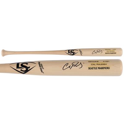 Cal Raleigh Seattle Mariners signierter Louisville Slugger-Spielmodellschläger Image