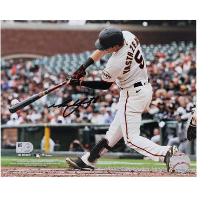 Mike Yastrzemski, San Francisco Giants, signiertes Schlagfoto, horizontal, 20,3 x 25,4 cm Image