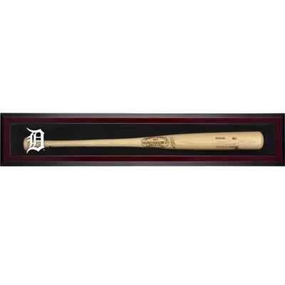 Detroit Tigers Logo Mahagoni gerahmt Wand-Vitrine für einen einzelnen Schläger Image