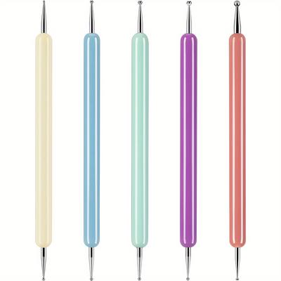 TEMU 5pcs Pattern Tracing Stylus, Ball Embossing Stylus For Transfer Paper, Tracing Tools For Drawing, Embossing Tools For Paper, Art Dotting Tools For Nail Art, Ball Tip Clay Tools Sculpting Stylus