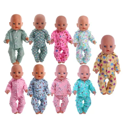 Doll Clothes Cute Pajamas Nightgowns Fit 18 Inch American Doll & 43 Cm Baby Doll For Our Generation