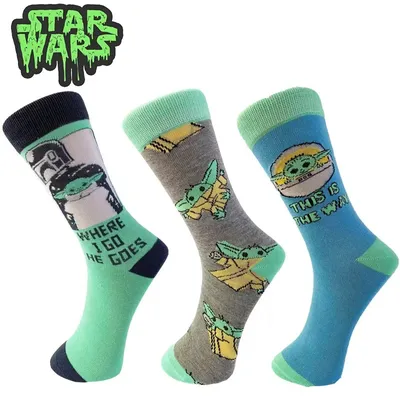 Star Wars Baby Yoda Cartoon Anime Funny Socks Men Hip Hop Print Cotton Socks Harajuku Happy