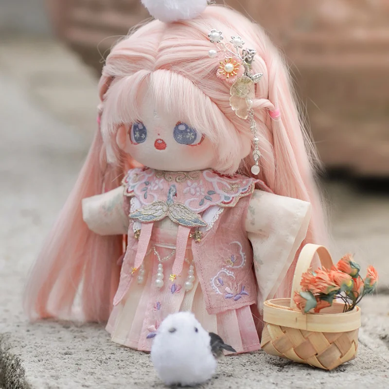 In magazzino fatto a mano 5 pz/set 20cm vestiti tradizionali cinesi Hanfu No accepted Doll Clothes peluche Dolls Outfit Cos Suit