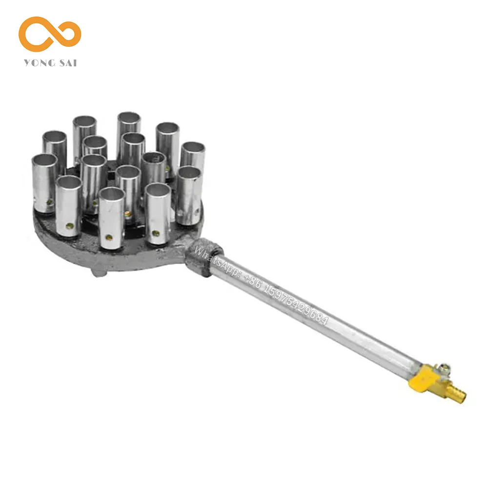 15 Düsen Schwerofen Biogas brenner Erdgas Flüssiggas brenner Haushalts gaskessel Brotofen Kantine großer Topf brenner Image