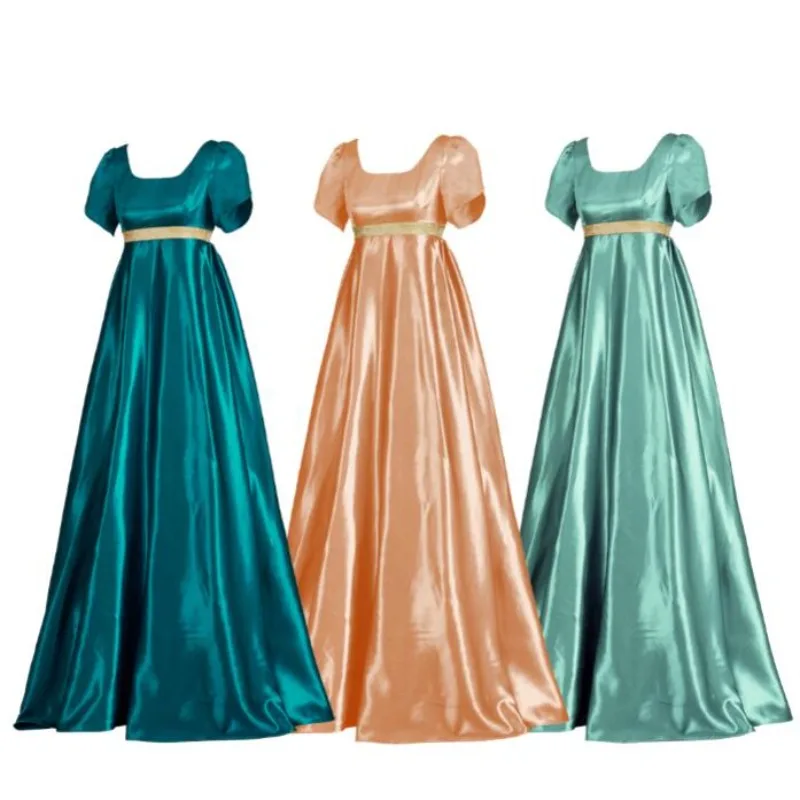 Victoria Retro-Stil zarte und elegante 19. Jahrhundert Satin Vintage Kostüm Kleid für Cosplay Party Cosplay Kostüme
