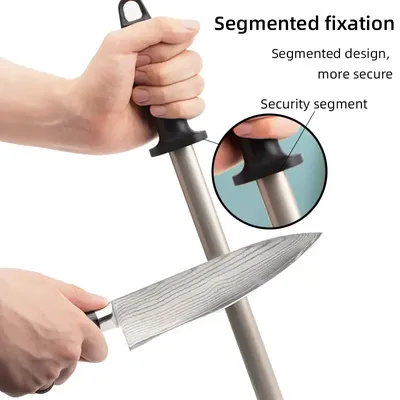 8/12 Inch Diamond Steel Stick Rod Knife Sharpener Honing Steel Knife Sharpening Rod Durable