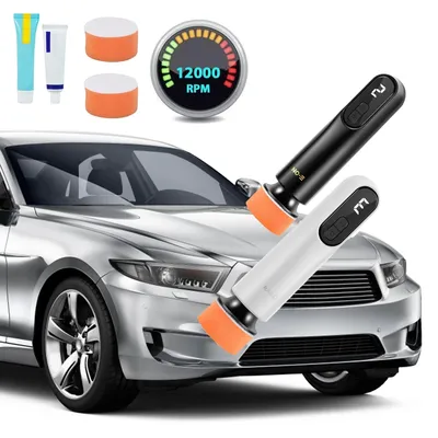 Car Polisher Machine 2000mAh Mini Cordless Electric Polishing Wax Tool Adjustable 3 Speeds LED Display Auto Polish for Car Body