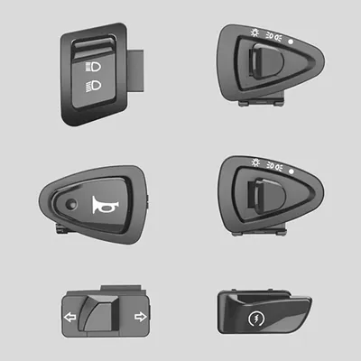 Motorcycle Start Switch Horn Light Turn Signal High Low Beam Button Switch Connecters For Scooter