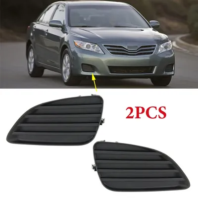 2PCS For Toyota Camry XV40 LE XLE 2010 2011 Car Front Bumper Fog Light Lamp Trim Frame Cover Lid