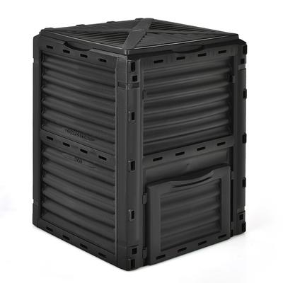 Gymax 80-Gallon Outdoor Composter W/ Large Openable Lid & Bottom Exit