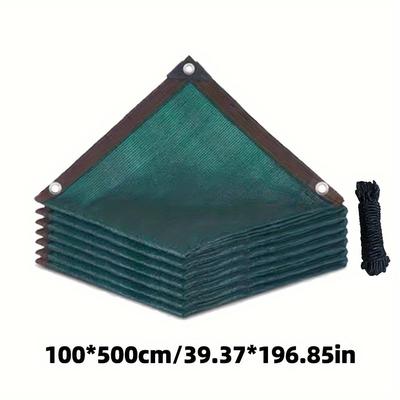 TEMU 1pc Green Polypropylene Balcony Privacy Screen - Windscreen Mesh Shade Net For Pool & Outdoor , Adds , Patio Curtains Outdoor Waterproof Privacy Image