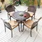 Luxury garden aluminum dining table round outdoor waterproof rustproof durable table 100cm patio