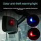 Luce di sicurezza finta per auto ad energia solare Luce blu/rossa Allarme fittizio simulato LED Luce di sicurezza finta Allarme segnale stroboscopico wireless