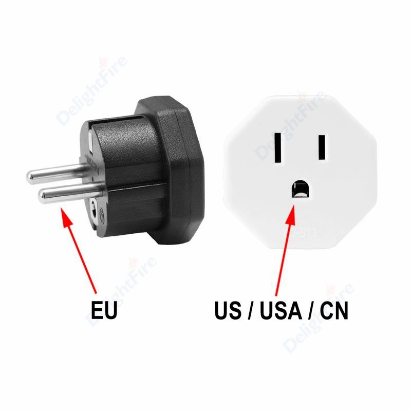 Adattatore per spina europea Adattatore da viaggio CN da US a UE Messico Cina Giappone Americano a Europeo Adattatore convertitore Euro Presa elettrica da parete