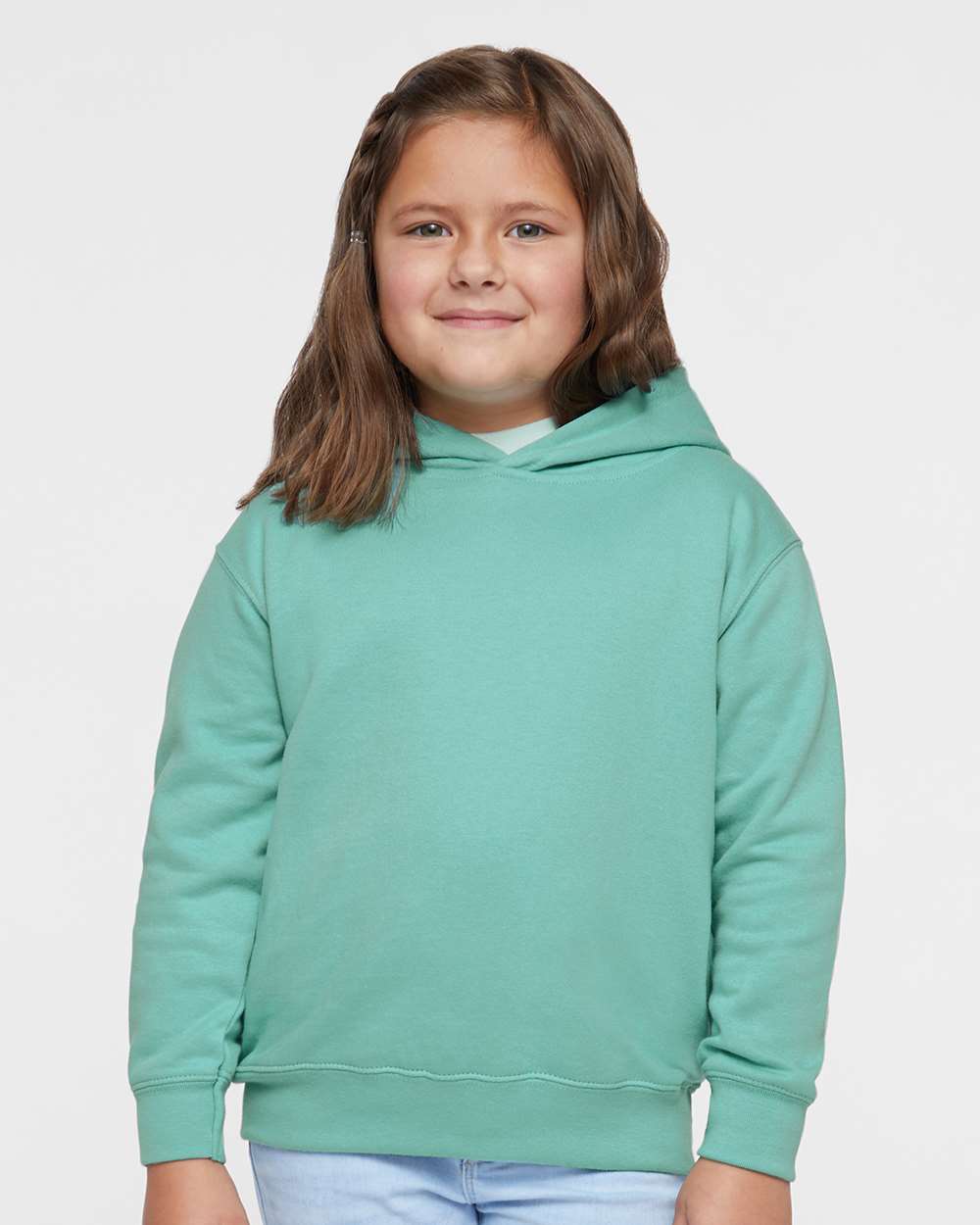 Rabbit Skins 3326 Toddler Pullover Fleece Hoodie in Saltwater size 2 | Ringspun Cotton LA3326