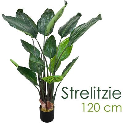 Strelitzie Strelizie Paradiesvogelblume Kunstpflanze Künstliche Pflanze 120 cm Kunstblume Image