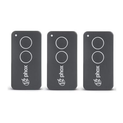 V2 PHOX 2 Contrat 47 - Set von 3 Fernbedienungen mit 2 Tasten Für Tore und Garagen - Rolling Code Image