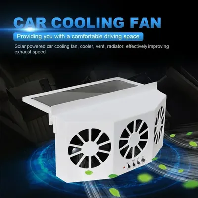 Solar Car Fan USB Rechargeable Exhaust Fan Air Circulation Cooling and Heat Dissipation High Wind