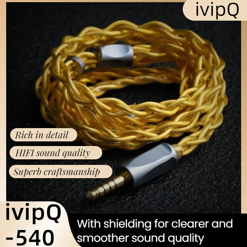 ivipQ-540 HIFI-Kopfhörer-Upgrade-Kabel 4,4 mm symmetrisch 0,78 2PIN/MMCX/N5005 für AKG HIFIMAN MOONDROP x Crinacle DUSK Image