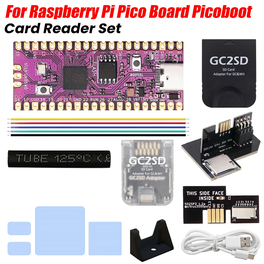 Für Raspberry Pi Pico Board Picoboot IPL Ersatz-Modchip und SD2SP2 Adapter-Kartenleser für ND GameCube Spielkonsole Image