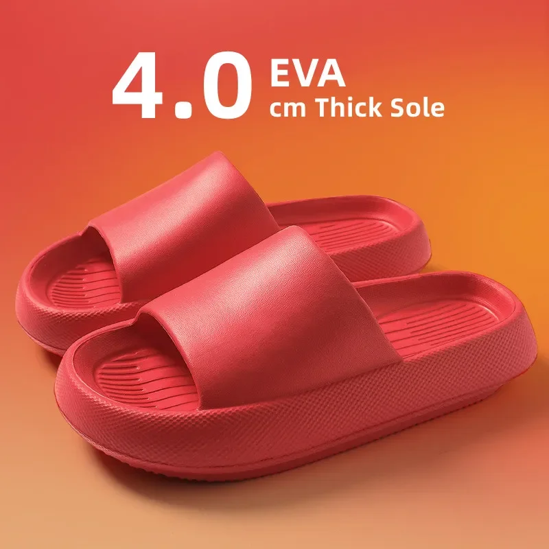 Große Größe 48 49 Männer Hausschuhe Frauen Weiche EVA Plattform Dicke Sohle Rutschen Sommer Strand Sandalen Paare Hause Anti-slip Badezimmer Schuhe