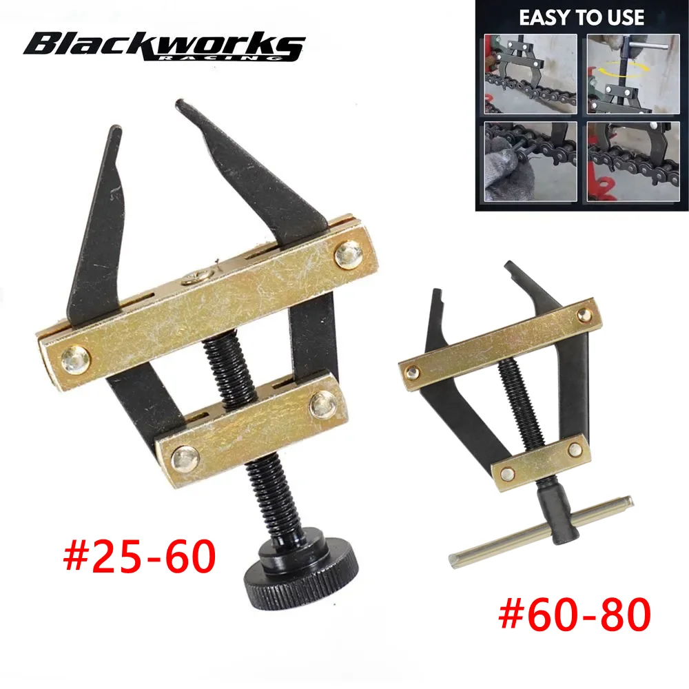 Heißer Verkauf 1Pc Roller Kette Werkzeuge Kit 25-60,80, 100 Halter/Cutter Fahrrad Motorrad Kette Anschluss Werkzeug einfach zu installieren Image
