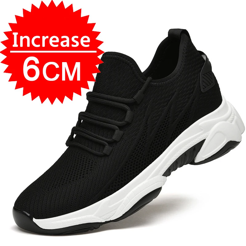 Männer Turnschuhe Casual Erhöhung Schuhe 8cm Höhe Erhöhen Schuhe Für Männer Sommer Atmungsaktive 6cm Aufzug Schuhe 10cm Einlegesohle größer Image