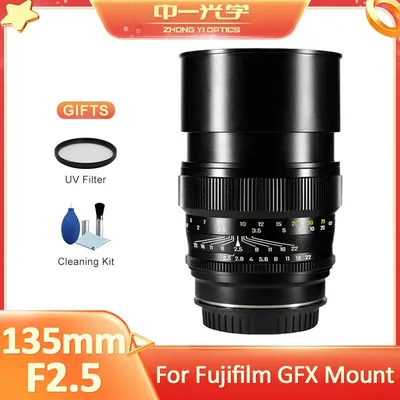 Zhongyi Mitakon 135mm F 2,5 Volle Rahmen Manuelle Medium Tele Prime Objektiv für Fuji Fujifilm GFX Montieren Kamera GFX50S GFX50R GFX100
