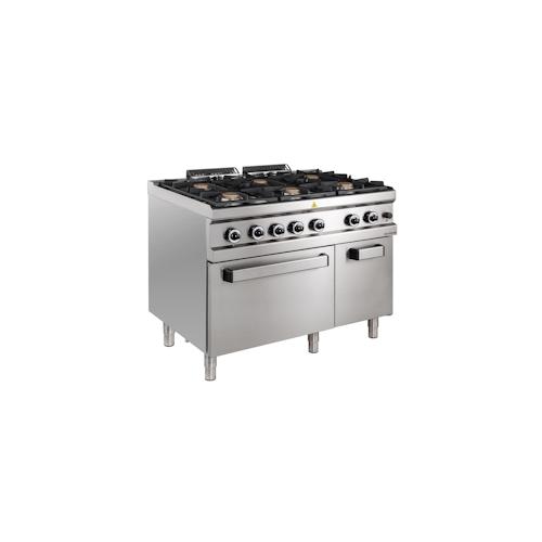 GastroHero Gasherd Serie 77 - 110/70 mit Gasbackofen 48 kW