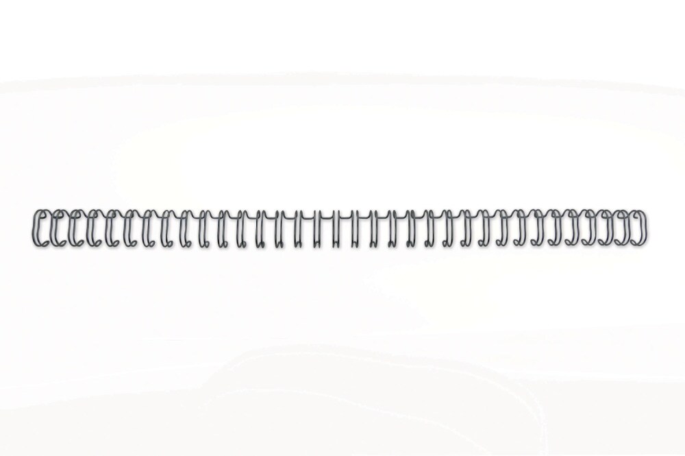 GBC Drahtbinderücken 11mm 34 Ringe Teilung 3:1 schwarz VE=100 Stück Image