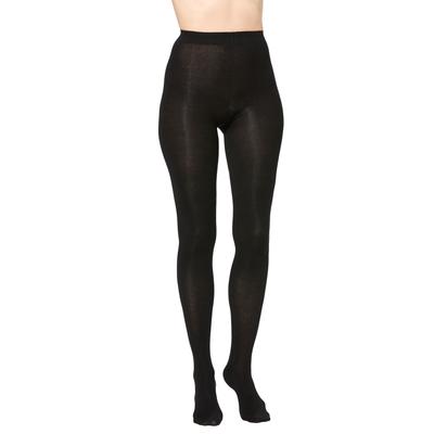 Plus Size Women's MeMoi Sweater Tights by MeMoi in Black Solid (Size 1X-2X)