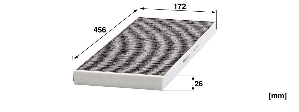 MANN-FILTER Filter, Innenraumluft cuk46025 unter der Mittelkonsole für Tesla Image