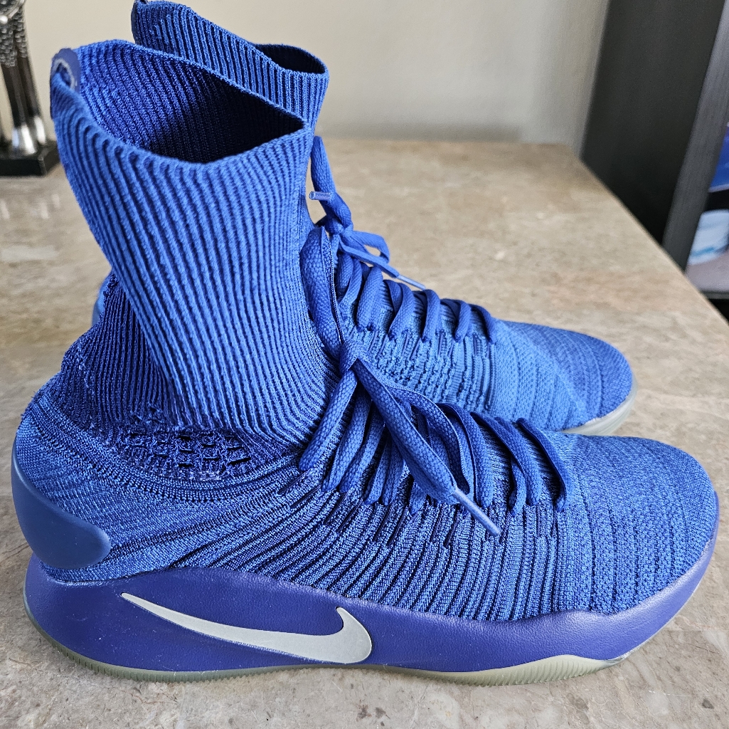 Nike Shoes | 2016 Nike Hyperdunk Fk Flynit Game Royal Blue Basketball Shoes Men's Size 10.5 | Color: Blue | Size: 10.5